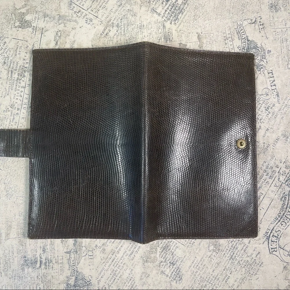 Mark Cross Paris Rare - Antique Lizard Leather Travel Wallet - Collectors item
